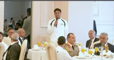 مرموش لـ الرئيس السيسى: مبسوطين بوجودنا مع حضرتك والحمد لله رفعنا اسم مصر