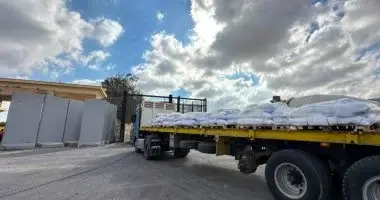 مد غزة بـ 234 طنا من المساعدات الغذائية