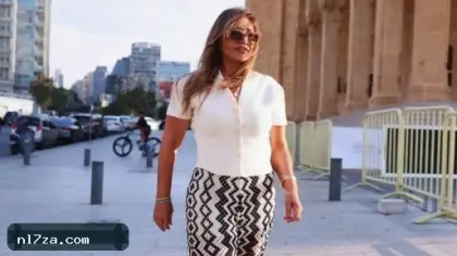 ليلى علوى بإطلالة أبيض وأسود فى بيروت والجمهور يغازل أناقتها