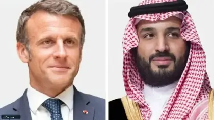 ولي العهد والرئيس الفرنسي يبحثان تطورات المنطقة ومساعي خفض التصعيد