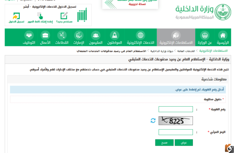 طريقة الاستعلام عن رصيد مدفوعات الجّوازات في المملكة العربية السعودية برقم الإقامة