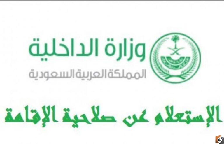 الاستعلام عن صلاحية الاقامة