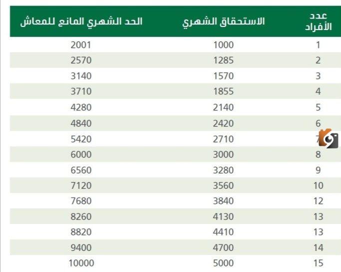 ما هو مبلغ الضمان الاجتماعي المطور لشهر صفر