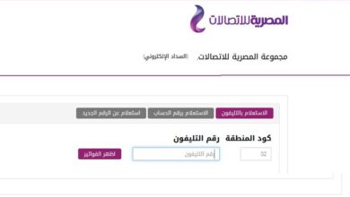 الاستعلام عن فاتورة التليفون الارضي شهر سبتمبر 2023