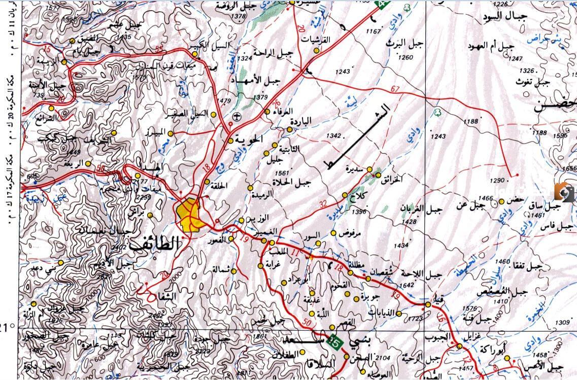 الرمز البريدي للطائف والاحياء التابعة لها