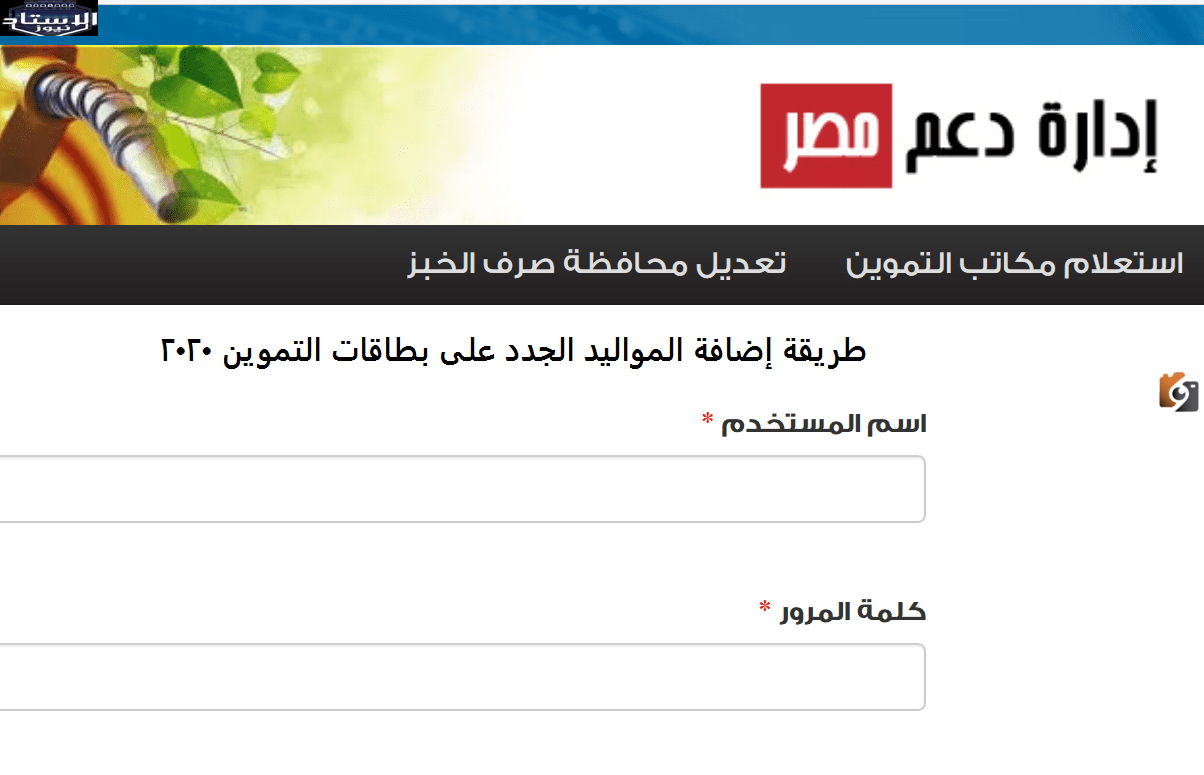 رابط موقع دعم مصر استخراج بطاقة التموين