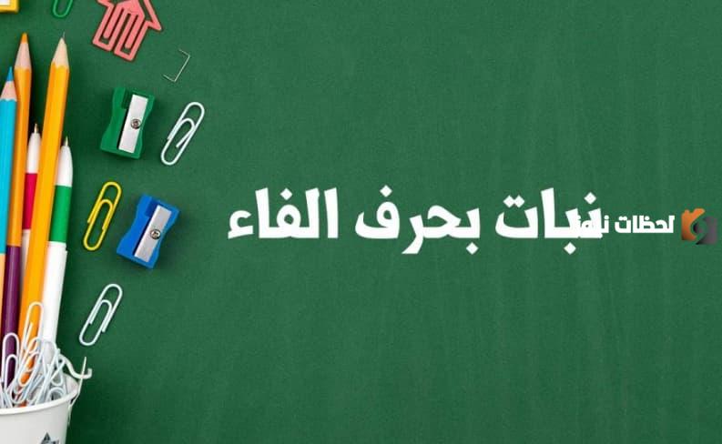 اسم نبات بحرف الفاء