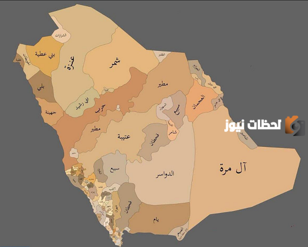 تحميل خريطة قبائل السعودية كاملة PDF