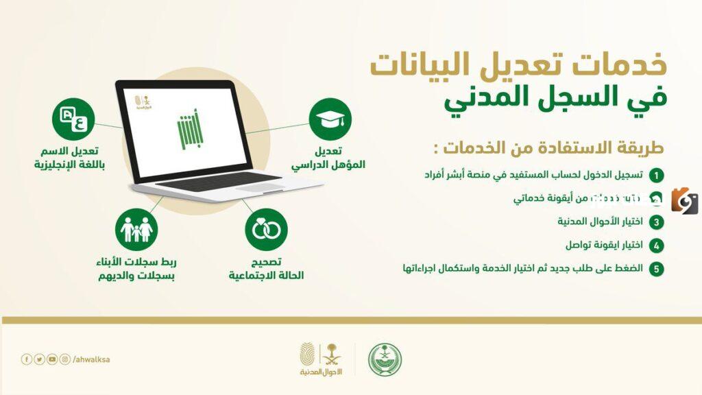 طريقة تعديل المؤهل الدراسي بأبشر