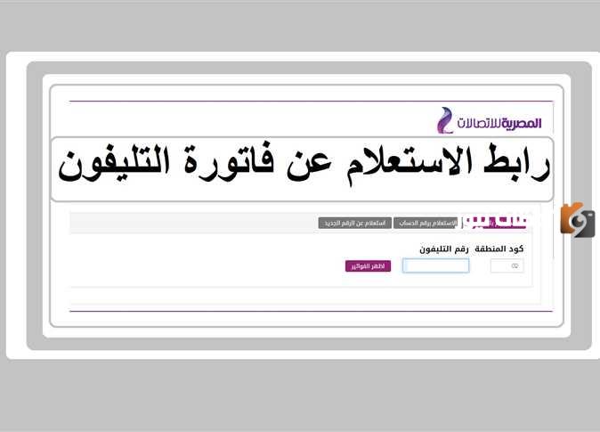 فاتورة التليفون الارضي