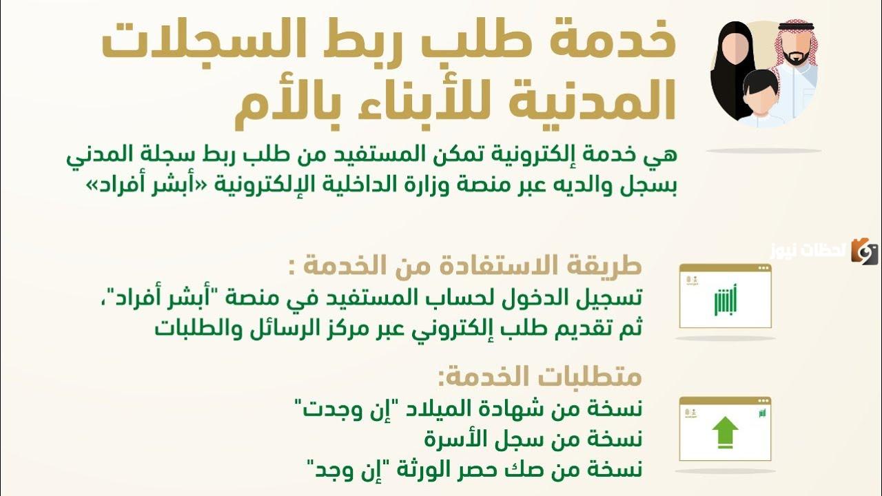 كيفية تقديم طلب ربط السجلات المدنية للأبناء بالأم وما هي شروط الواجب توافرها