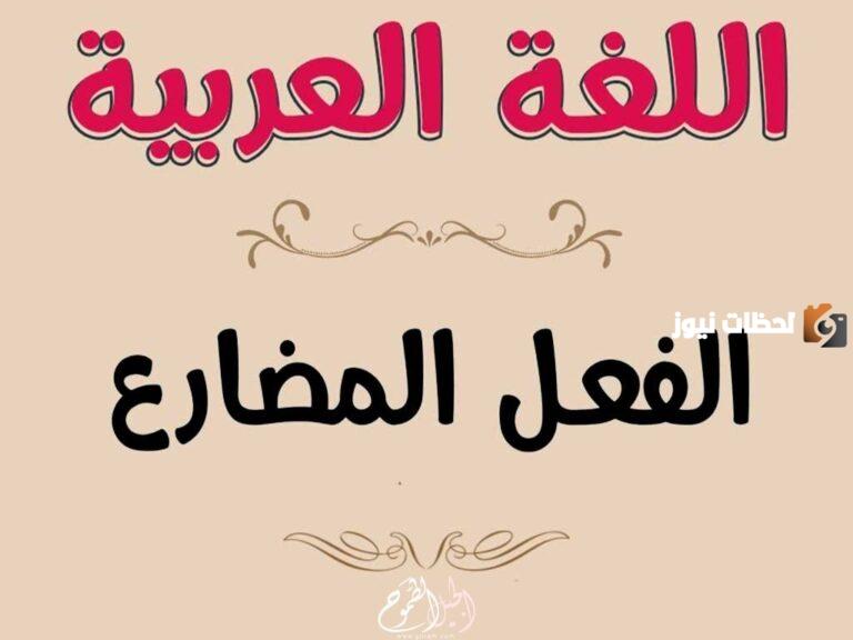 تعريف الفعل المضارع صحيح الآخر في اللغة
