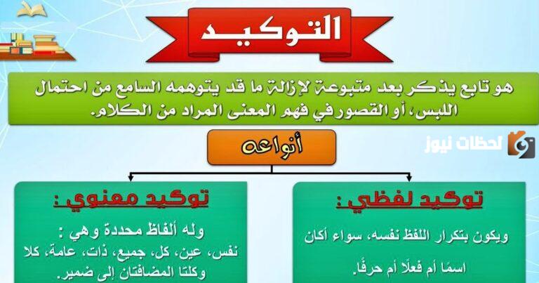 ما هو إعراب التوكيد اللفظي والمعنوي