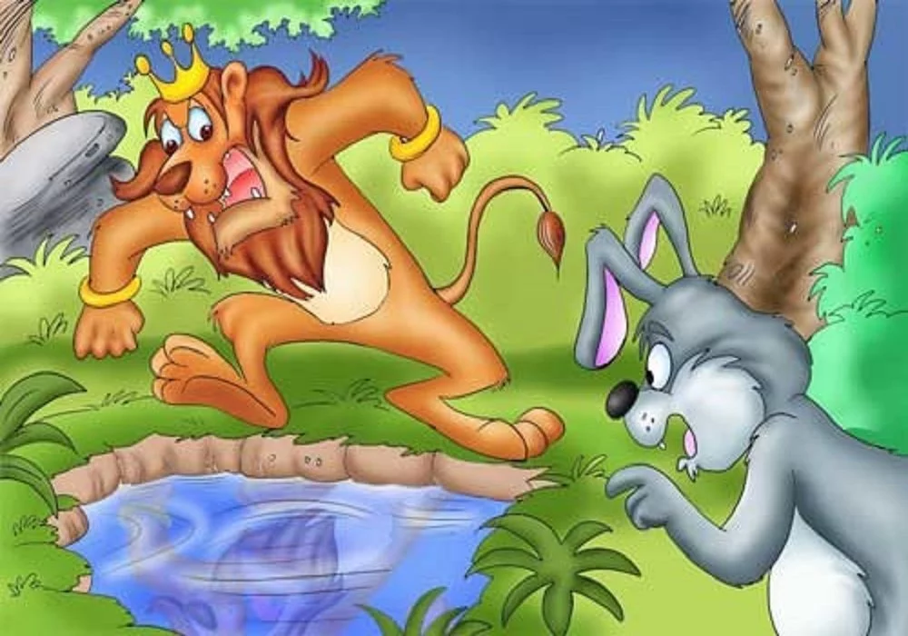 قصة الأرنب الذكي والأسد