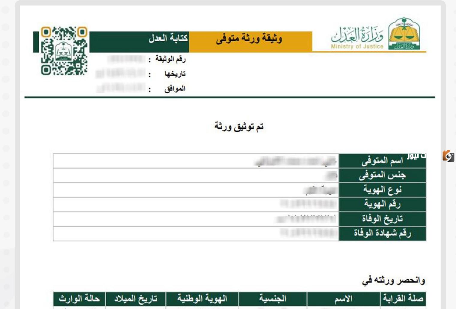 كيفية الاستعلام عن وثيقة حصر الورثة عبر ناجز 1446 وشروط الاستعلام عن الوثيقة