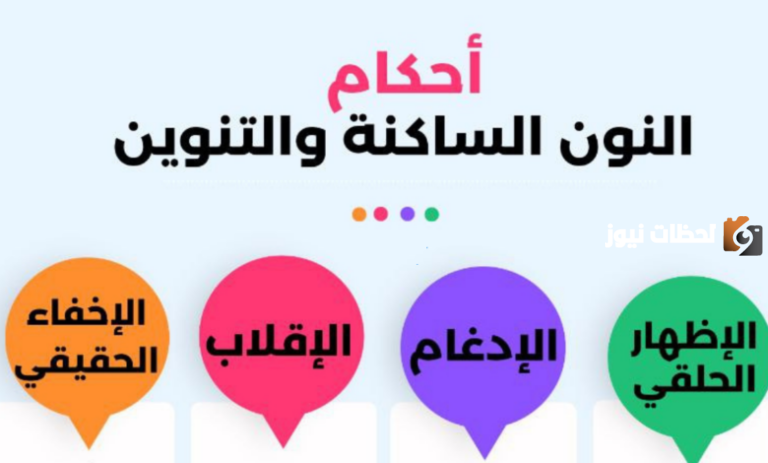 ما هي أحكام النون الساكنة والتنوين