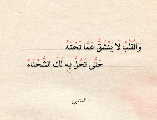 حكم المتنبي عن العلم.