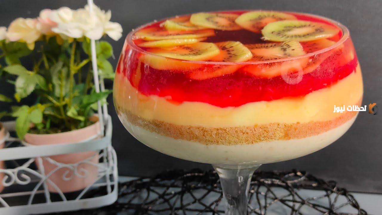 طريقة عمل ترايفل الفواكه.. طريقة عمل الترايفل بالكيك والجلي