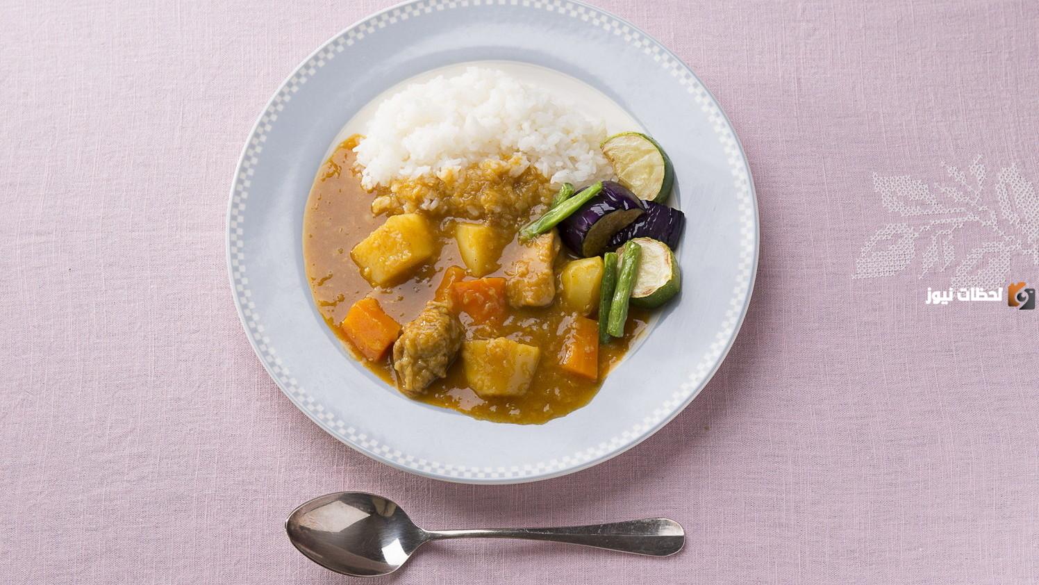 طريقة عمل خضار بالكاري في المنزل مثل الجاهز