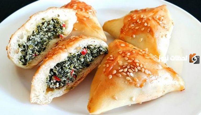 طريقة عمل مناقيش وفطاير سبانخ سورية
