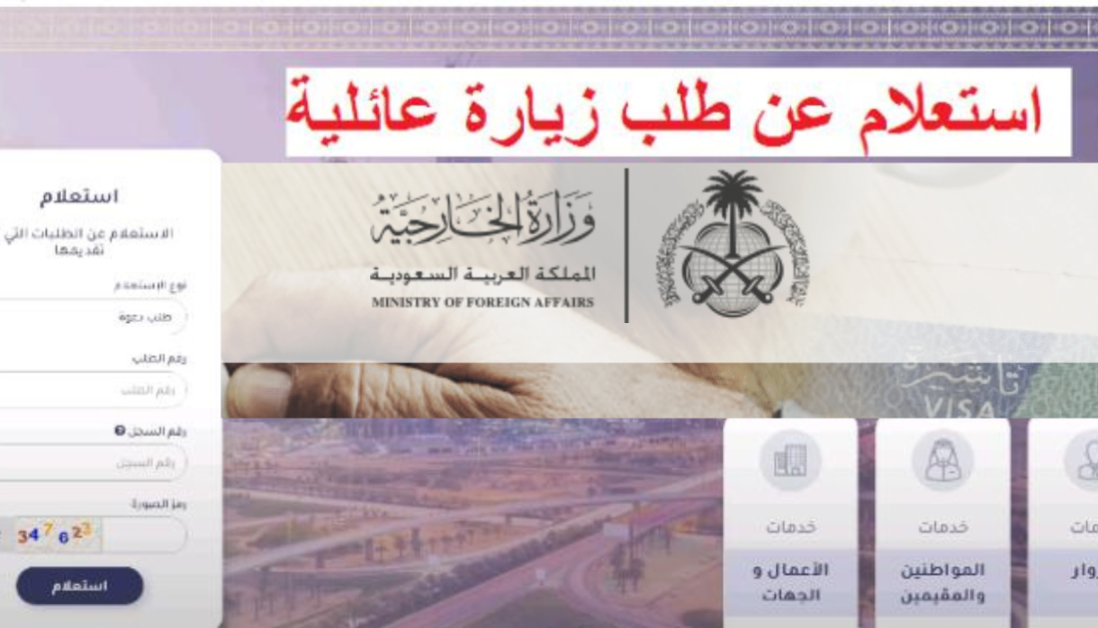 الخارجية السعودية: خطوات الاستعلام عن تأشيرة زيارة عائلية إلكترونيا عبر منصة التأشيرات السعودية 2025