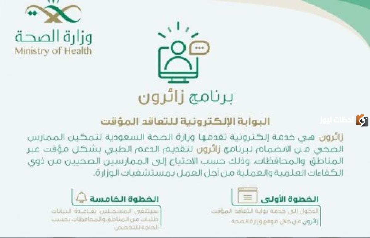 خطوات التسجيل ببرنامج زائرون وزارة الصحة السعودية وشروط التسجيل في البرنامج 2025