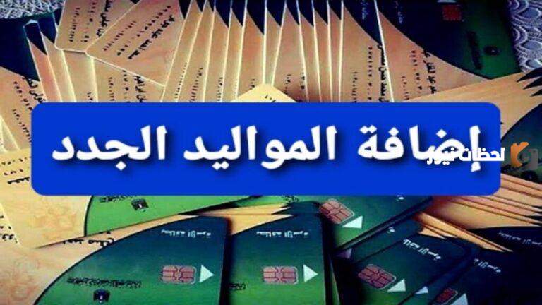 إليك شرح إضافة المواليد الجدد على بطاقة التموين