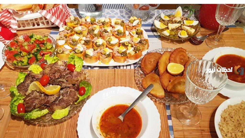 أفكار طاولة رمضان تونسية