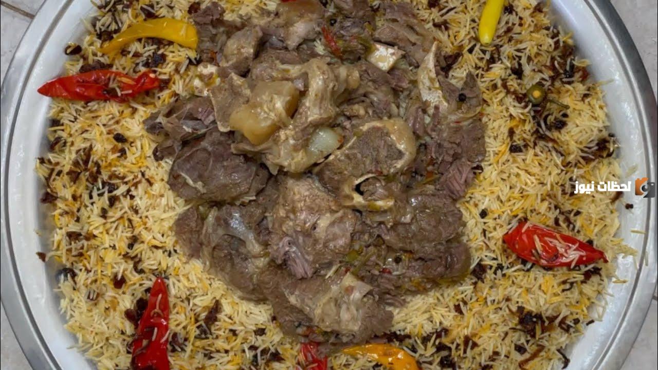 كبسة رز حساوي بلحم الحاشي