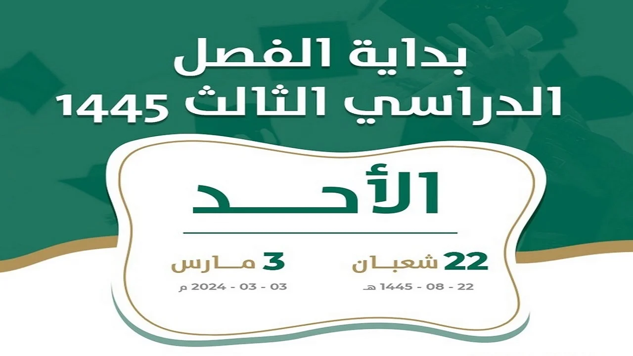 نهاية الفصل الدراسي الثالث
