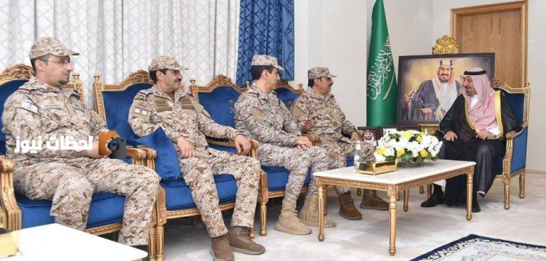 استقبال أمير نجران لقائد المنطقة الجنوبية