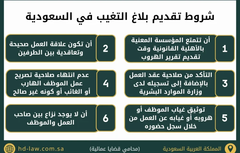 بلاغ التغيب عن العمل