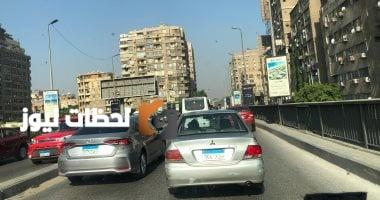 ازدحام مروري على كوبري أكتوبر بسبب تبريد حريق سنترال رمسيس بالصور