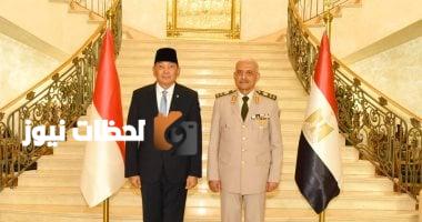 الفريق أول عبد المجيد صقر يلتقي بوزير الدفاع الإندونيسي