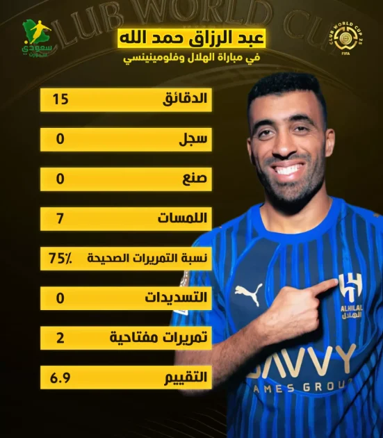 حمدالله يودع الهلال بعد 15 دقيقة فقط