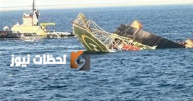 شاهد فيديو يحبس الأنفاس لغرق حفار بترول عملاق في البحر الأحمر