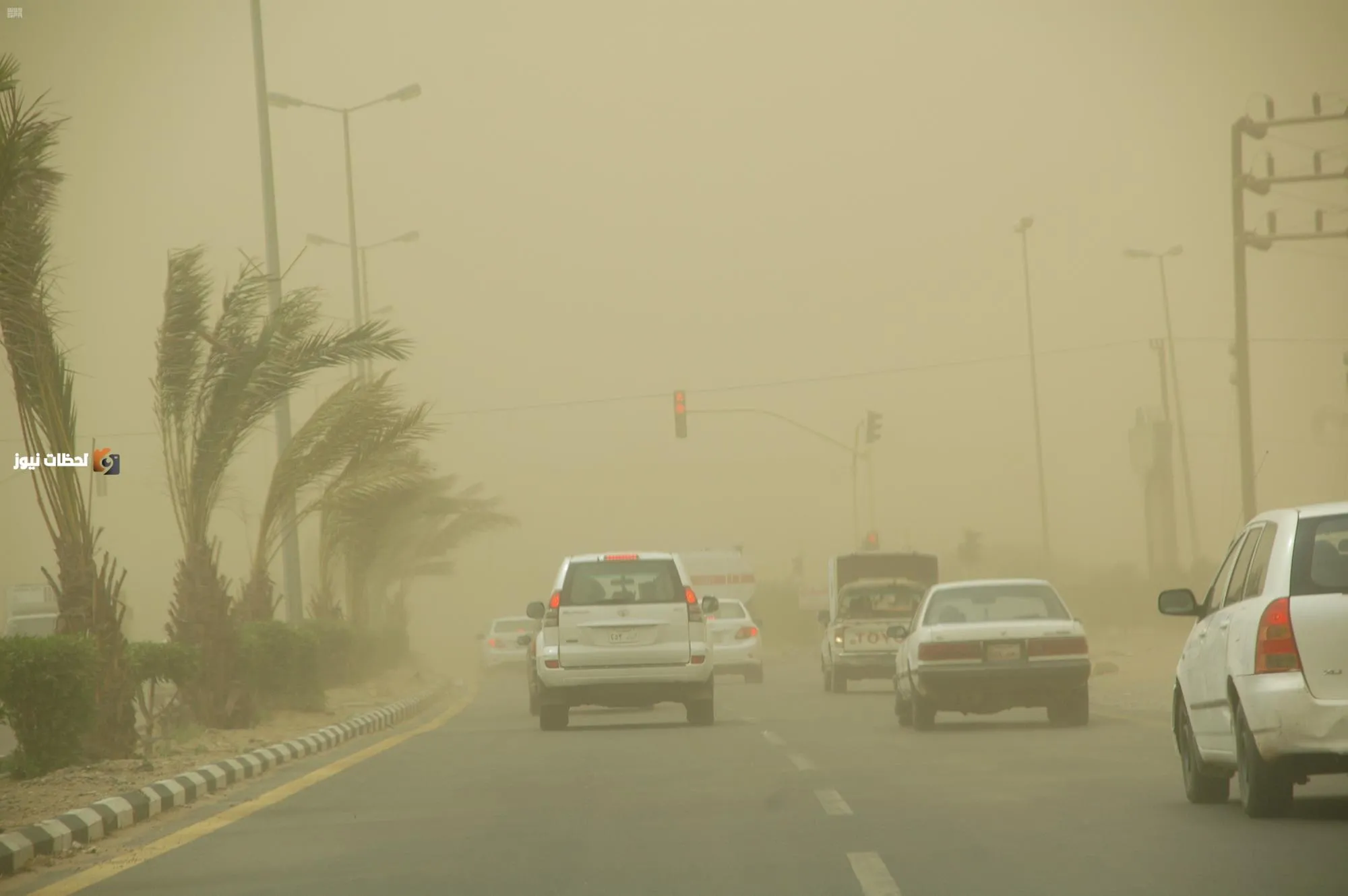 عواصف رملية تغطي سماء جازان وتقلل الرؤية بشكل ملحوظ