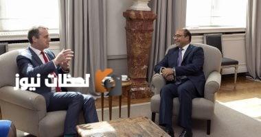 لقاء يجمع سفير مصر برئيس مجلس الشيوخ البلجيكي