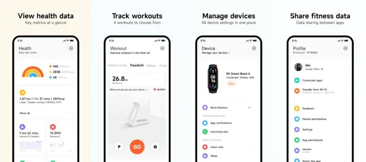 تحديث تطبيق Xiaomi Mi Fitness