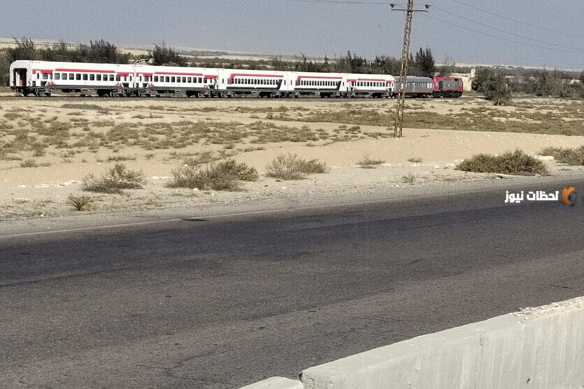 أول قطار ركاب يعبر لسيناء عبر خط الفردان بئر العبد