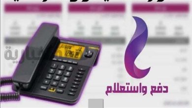 الاستعلام عن فاتورة التليفون الأرضي لشهر نوفمبر