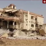 إزالة قصر مخالف على النيل بمنيل شيحة تمهيدًا لتطوير ممشى حضاري