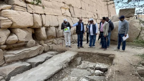 ترميم الرامسيوم بالأقصر